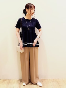 「OPAQUE.CLIP（オペークドットクリップ）のアイテム」を使った、MKさん（レディース・162cm）の夏コーディネート