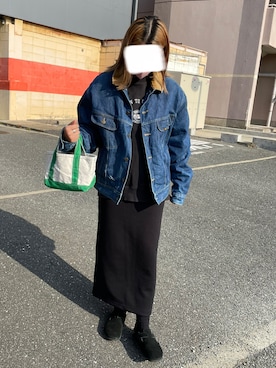 「Lee（リー）のアイテム（ジャケット/アウター）」を使った、ささん（レディース・160cm）の冬コーディネート