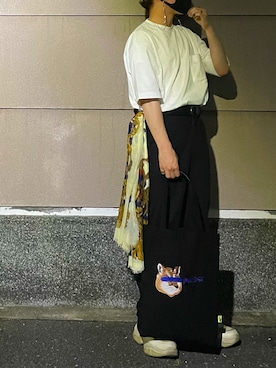 「ADER error（アーダーエラー）のアイテム（バッグ）」を使った、まちるさん（メンズ・162cm）の夏コーディネート