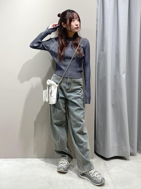 「カーブデニム」｜miwaさん（レディース・151cm）の秋コーディネート