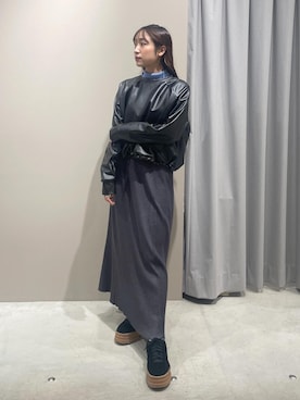 「リブニット」｜「アイテム（その他トップス）」を使った、miwaさん（レディース・151cm）の秋コーディネート