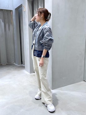 「アイテム（ブルゾン）」を使った、miwaさん（レディース・151cm・20代）の春コーディネート