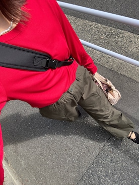 「アイテム（カーゴパンツ）」を使った、38さん（レディース・156cm）の秋コーディネート