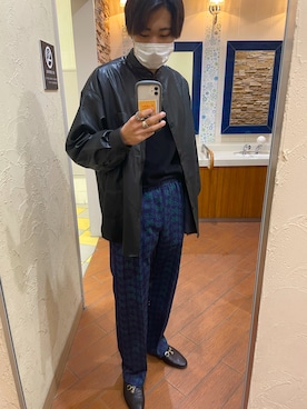 「ADRER（アドラー）のADRER バラシシュウビッグスウェット（スウェット）」を使った、りょうさん（メンズ・175cm）の冬コーディネート