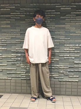 「EDWIN（エドウィン）のアイテム（サンダル）」を使った、Takuさん（メンズ・160cm）の夏コーディネート
