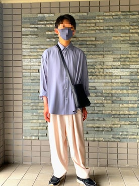 「EDDEN ELLEN（エデンエレン）のアイテム（シャツ/ブラウス）」を使った、Takuさん（メンズ・159cm）の夏コーディネート