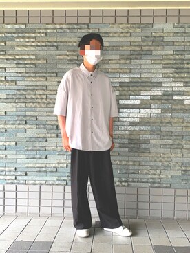 「EDDEN ELLEN（エデンエレン）のアイテム（シャツ/ブラウス）」を使った、Takuさん（メンズ・160cm）の夏コーディネート