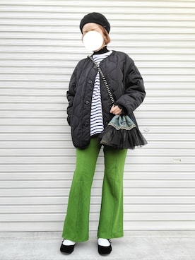 「#オトナカジュアル」｜「アイテム（ジャケット/アウター）」を使った、アオさん（レディース・164cm）の冬コーディネート