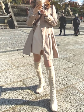 「dazzlin（ダズリン）のアイテム（トレンチコート）」を使った、Hinasanさん（レディース・151cm）の夏コーディネート