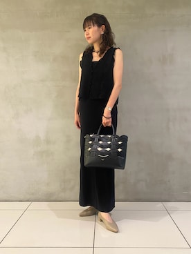 「大人カジュアルコーデ」｜「アイテム（パンプス）」を使った、AOKIさん（レディース・158cm）の夏コーディネート
