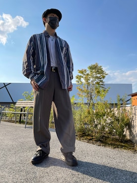 「summer」｜「アイテム（ハンチング/ベレー帽）」を使った、U.T.Uさん（メンズ・165cm）の夏コーディネート