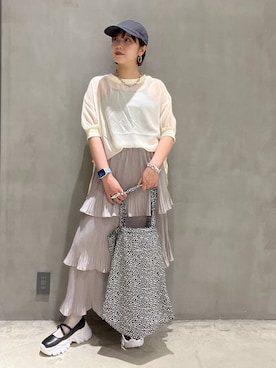 「LAKOLE（ラコレ）のアイテム（ソックス/靴下）」を使った、かのさん（レディース・160cm）の夏コーディネート