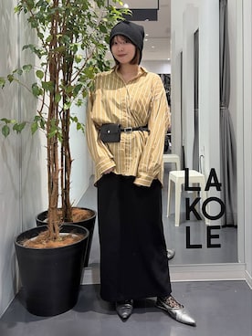 「LAKOLE（ラコレ）のアイテム」を使った、かのさん（レディース・160cm）の秋コーディネート