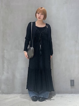 「アイテム（ワンピース/ドレス）」を使った、かのさん（レディース・160cm・20代）の秋コーディネート