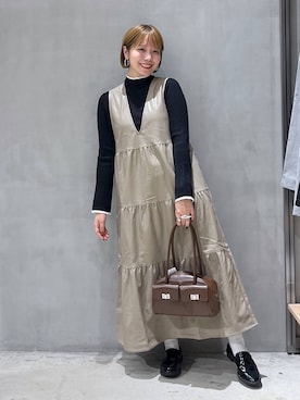 「アイテム（ワンピース/ドレス）」を使った、かのさん（レディース・160cm・20代）の秋コーディネート