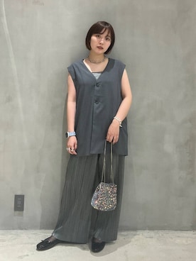 「LAKOLE（ラコレ）のアイテム（ソックス/靴下）」を使った、かのさん（レディース・160cm）の夏コーディネート