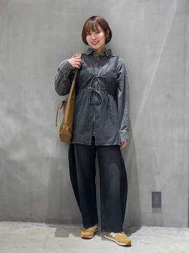「高見え」｜「アイテム（その他トップス）」を使った、かのさん（レディース・160cm）の春コーディネート