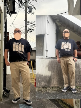 「アイテム（Tシャツ/カットソー）」を使った、MEKZさん（メンズ・170cm）の秋コーディネート