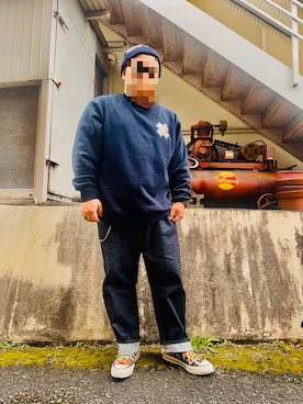 「CONVERSE ALL STAR（コンバースオールスター）のアイテム」を使った、MEKZさん（メンズ・170cm）の春コーディネート