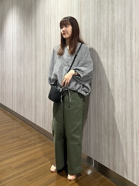 「URBAN RESEARCH DOORS（アーバンリサーチドアーズ）のリネンドロストドルマンブラウス（シャツ/ブラウス、その他）」を使った、rihokoさん（レディース・159cm）の春コーディネート