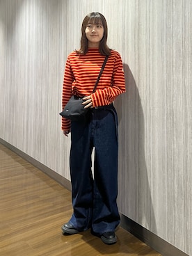 「ORCIVAL（オーシバル）のアイテム（Tシャツ/カットソー）」を使った、rihokoさん（レディース・159cm）の秋コーディネート