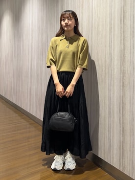 「アイテム（スカート）」を使った、rihokoさん（レディース・159cm）の夏コーディネート