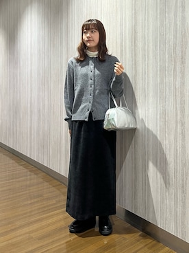 「アイテム（ボストンバッグ）」を使った、rihokoさん（レディース・159cm）の秋コーディネート