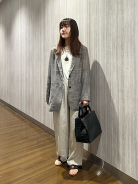 「URBAN RESEARCH DOORS（アーバンリサーチドアーズ）のカッティングサンダル（サンダル、ブラウン系）」を使った、rihokoさん（レディース・159cm）の春コーディネート