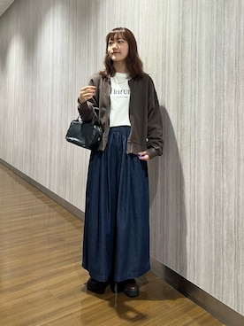 「URBAN RESEARCH DOORS（アーバンリサーチドアーズ）の『WEB/一部店舗限定カラー』コットンスウェットZIPカーディガン（カーディガン/ボレロ）」を使った、rihokoさん（レディース・159cm）の秋コーディネート