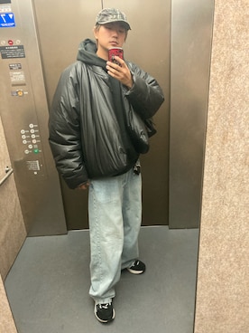 「アイテム（キャップ）」を使った、真水さん（メンズ・189cm）の秋コーディネート