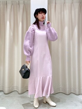 「one after another NICE CLAUP（ワンアフターアナザーナイスクラップ）のアイテム（キャスケット）」を使った、okamu🍦骨格ストレートさん（レディース・159cm）の秋コーディネート