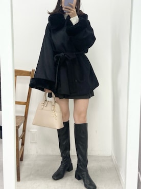 「アイテム（ステンカラーコート）」を使った、okamu🍦骨格ストレートさん（レディース・159cm）の秋コーディネート