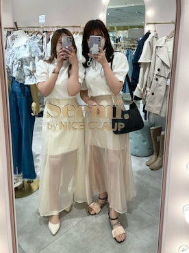 okamu🍦骨格ストレートさん（レディース・159cm）の春コーディネート