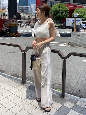 okamu🍦骨格ストレートさん(レディース・159cm)の夏コーディネート