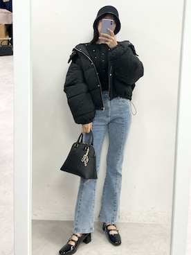 okamu🍦骨格ストレートさん(レディース・160cm)の冬コーディネート