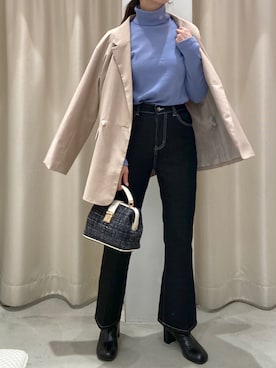 okamu🍦骨格ストレートさん（レディース・159cm）の秋コーディネート