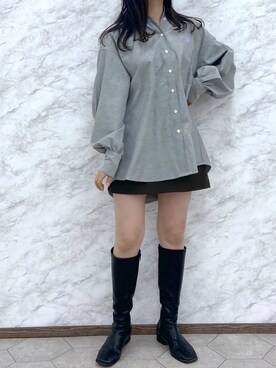 「one after another NICE CLAUP（ワンアフターアナザーナイスクラップ）の美シルエットなシンプルスカパン（その他パンツ）」を使った、okamu🍦骨格ストレートさん（レディース・159cm）の冬コーディネート