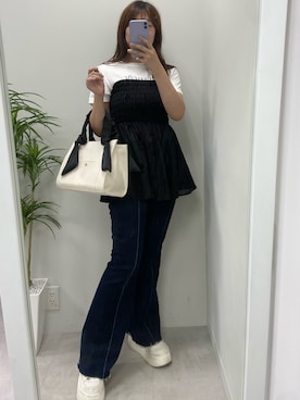 okamu🍦骨格ストレートさん(レディース・160cm)の夏コーディネート