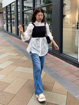 okamu🍦骨格ストレートさん(レディース・159cm)の夏コーディネート