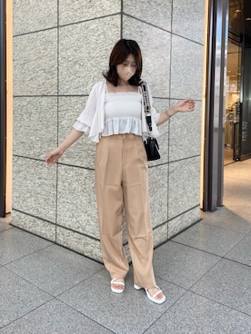 okamu🍦骨格ストレートさん（レディース・159cm）の夏コーディネート