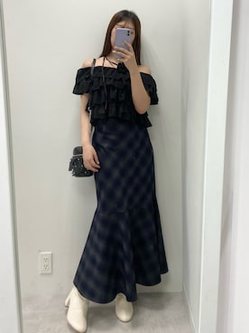 okamu🍦骨格ストレートさん（レディース・160cm）の夏コーディネート