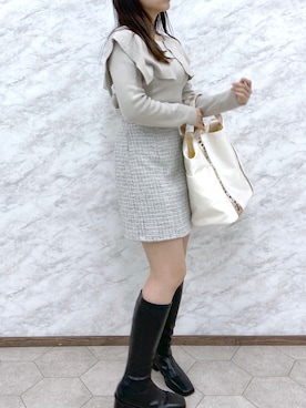 okamu🍦骨格ストレートさん（レディース・159cm）の春コーディネート