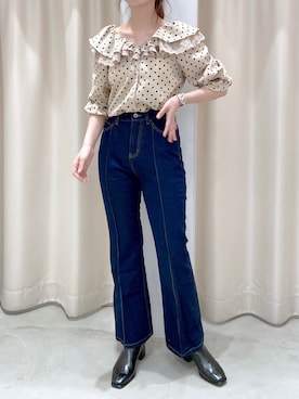 okamu🍦骨格ストレートさん（レディース・159cm）の夏コーディネート