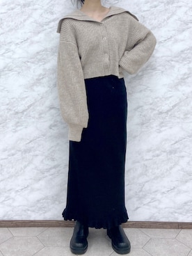 okamu🍦骨格ストレートさん(レディース・159cm)の冬コーディネート