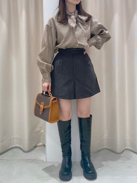 okamu🍦骨格ストレートさん（レディース・159cm）の秋コーディネート