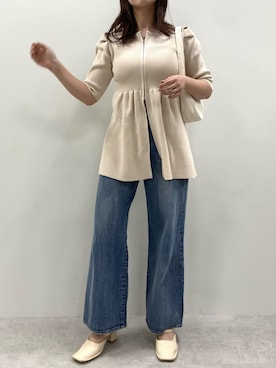 okamu🍦骨格ストレートさん（レディース・160cm）の春コーディネート