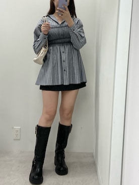 okamu🍦骨格ストレートさん（レディース・160cm）の春コーディネート