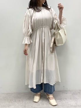 okamu🍦骨格ストレートさん（レディース・160cm）の春コーディネート