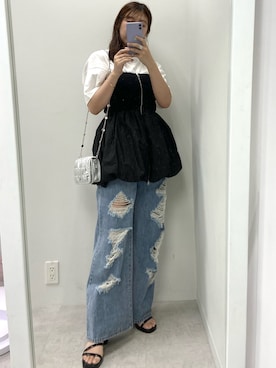 okamu🍦骨格ストレートさん(レディース・160cm)の春コーディネート