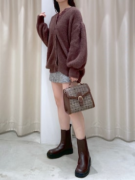 okamu🍦骨格ストレートさん（レディース・159cm）の秋コーディネート